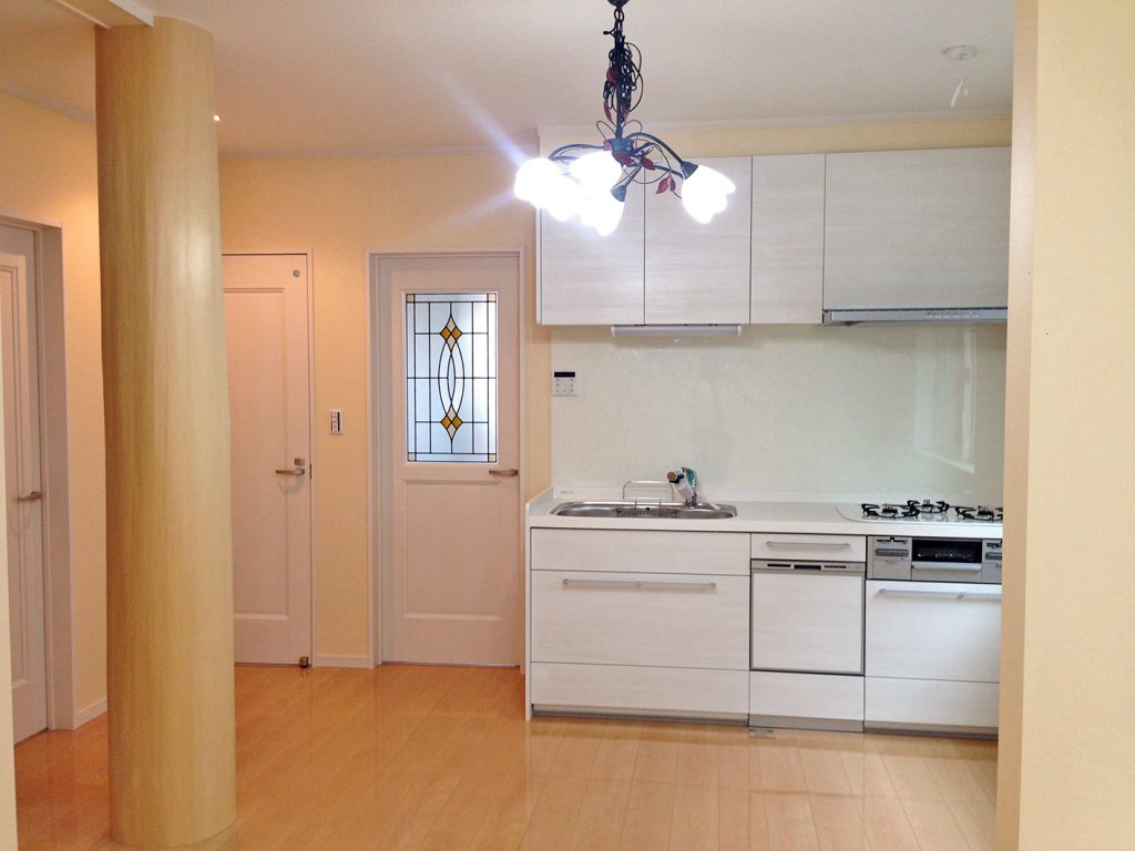 壁紙が素敵な家