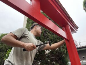 鳥居・御社工事が完工しました。