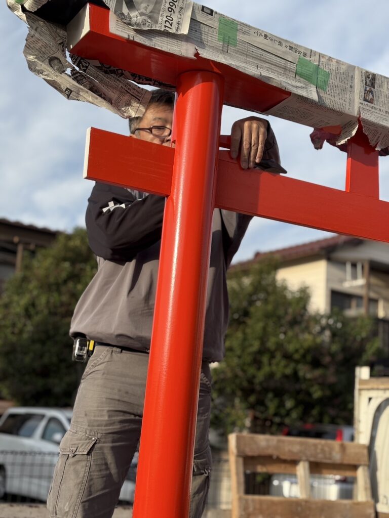 鳥居・御社工事